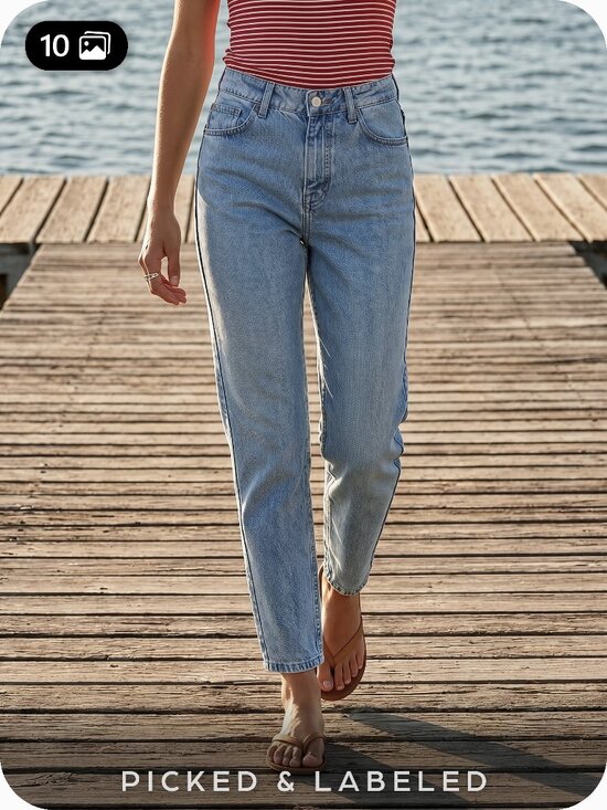 We The Free Denim - Free People We The Free Mom Ankle Jean Womens Size 27 High Rise Blue OB817396